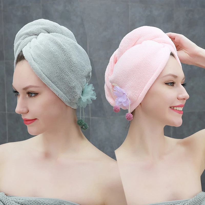 Shampoo towel coral velvet dry hair cap water absorption quick drying bag headband dry hair