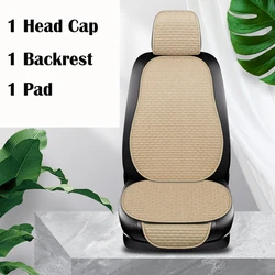 Deluxe Universal Car Seat Cover & Cushion Protector - Premium Auto Interior Pad (3pcs beige)