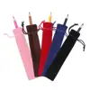 10PCS Plush Cloth Pen Bag Double-sided Thickened Velvet Pen Pouch Sleeve Holder Office School Supplies 1