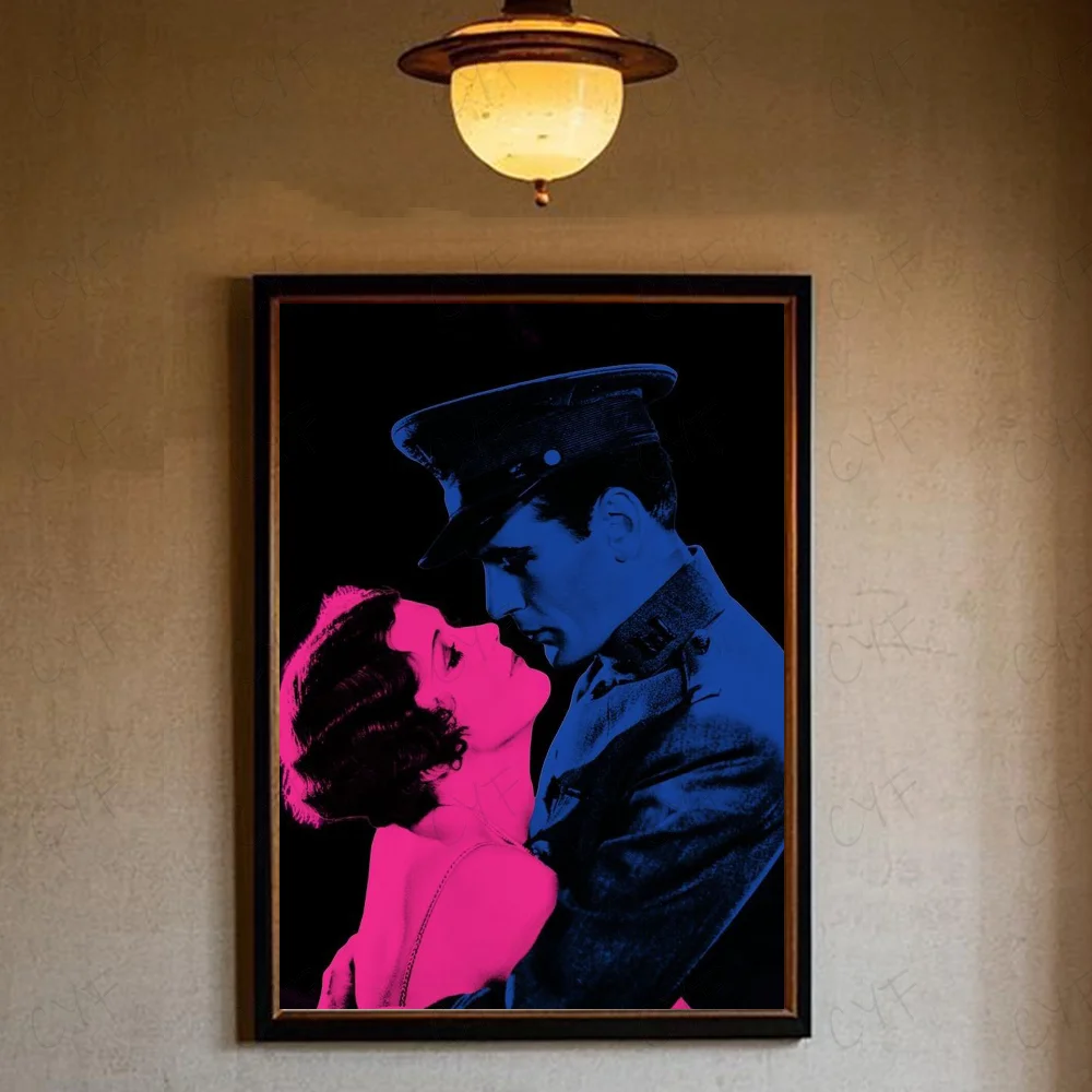 Rosa-blaues TV-Mädchen-Kunstposter, hochwertige Wandkunst für Zuhause, Büro, Schlafzimmer, Wohnzimmer, Flur, Bar, perfekte Geschenkidee – Detail 9