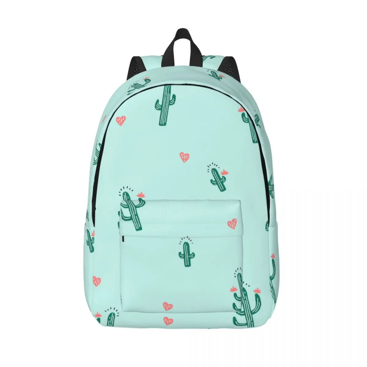 

Милый рюкзак с кактусами и сердцами, дорожная сумка унисекс, школьная сумка, сумка для книг, рюкзак
