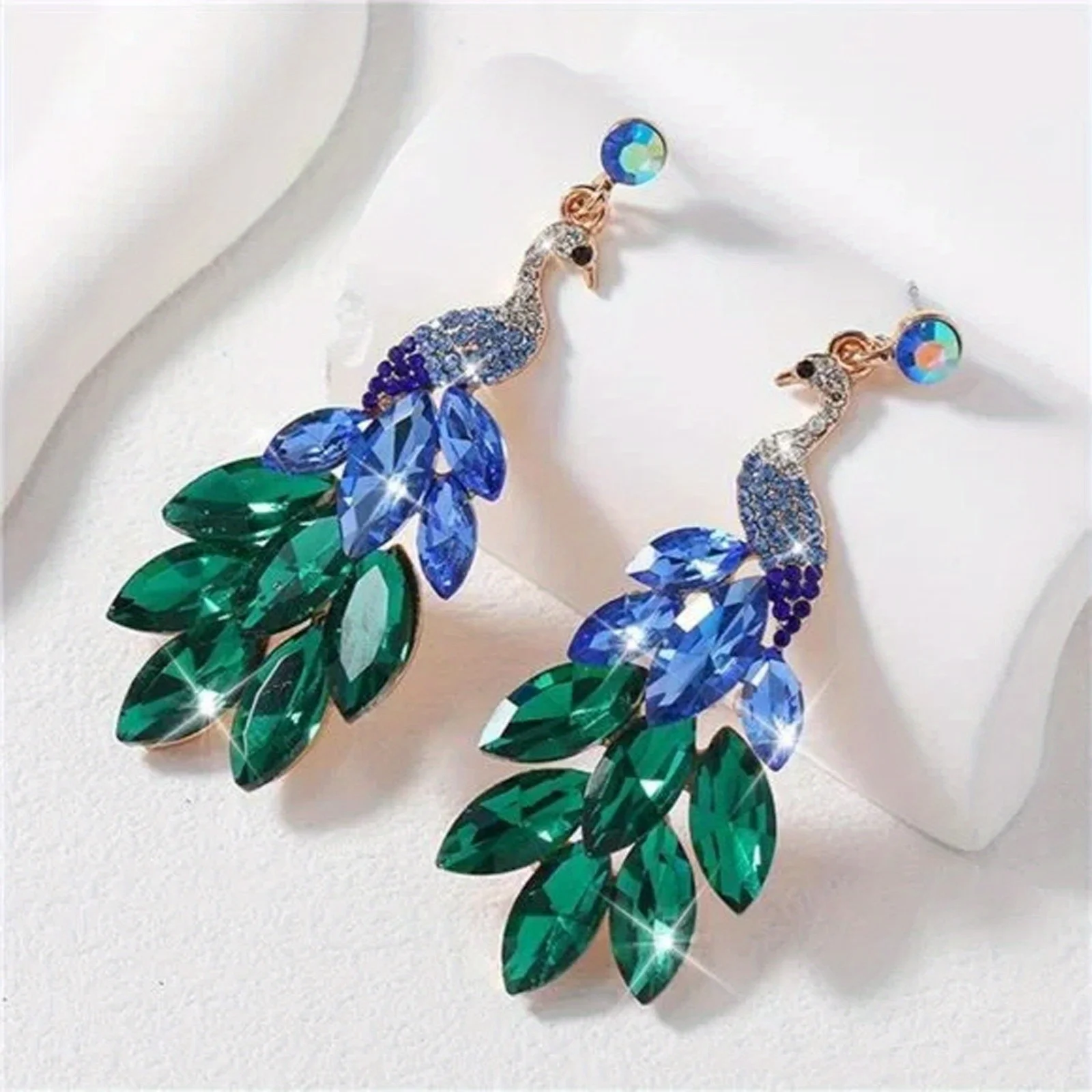 Dainty Long Dangle Earrings For Women - Gold/Silver Chain Peacock Retro Hanging Earrings