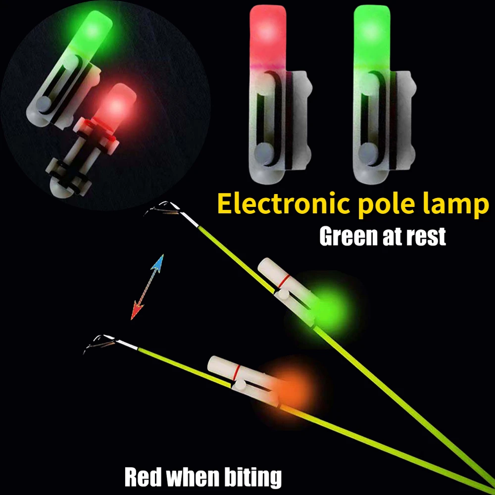 1PC Mini Color Changing Fishing Rod Tip Alert LED Induction Bite Fish Bite  Alarms Light for Outdoor Fishing Tackle Accessories