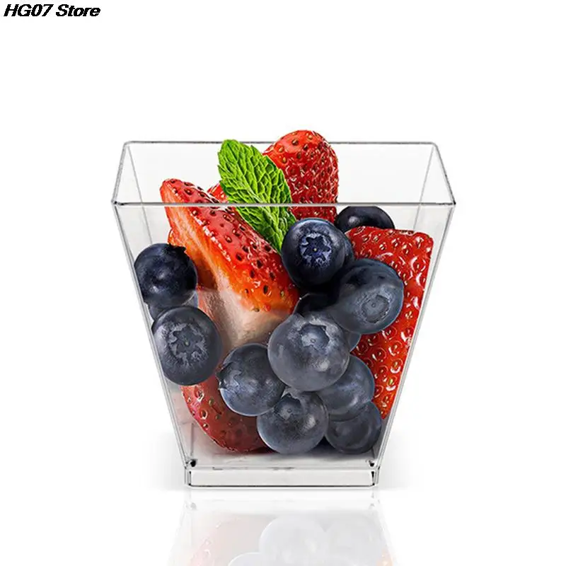 New 25pcs 60ML Disposable Dessert Cup Plastic Dessert Ice Cream Cup Party Supplied Smoothie
