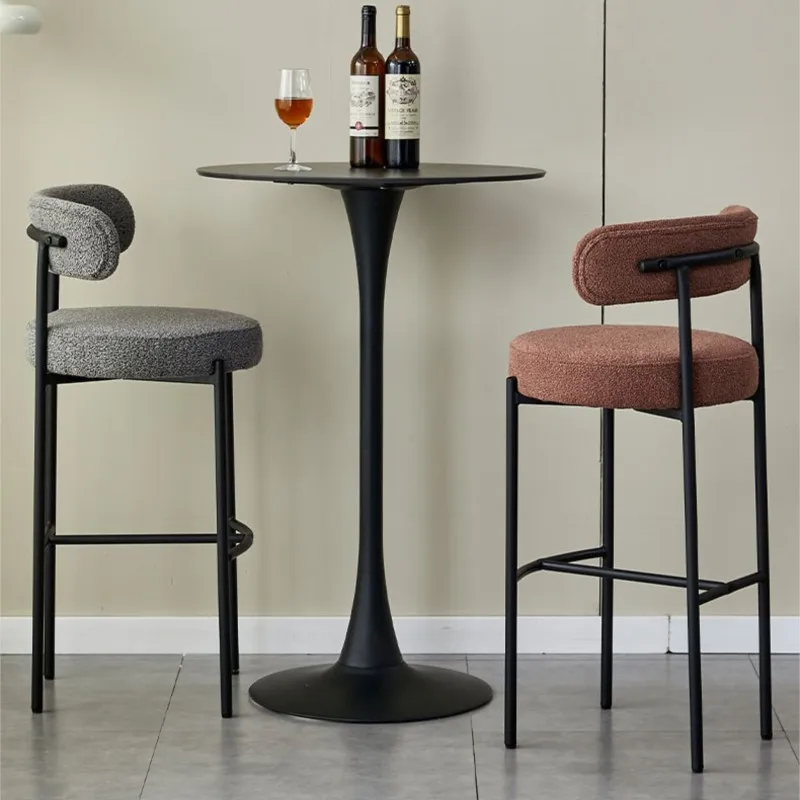 MOMO Home Bar Stools Stainless Steel Bar Milk Tea Store High Chair