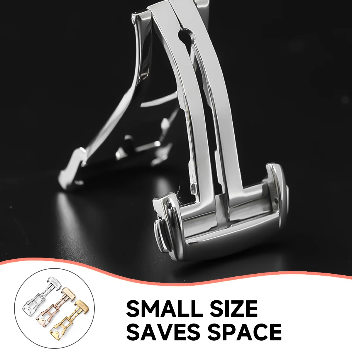 16 18mm 20mm Stainless Steel Watch Buckle for Omega Watch Band Clasp Leather Metal Deployment Button Folding Buckles Accessories watch buckle clasp watch buckle
