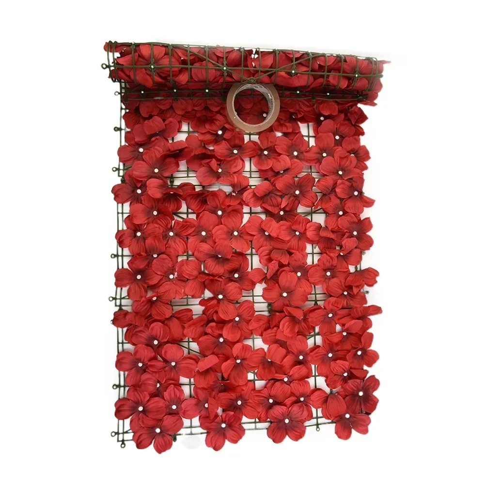 0.5*1M Artificial Privacy Flowers Hedge Cherry Blossom Fence Decoration Artificial Fence Home Garden Decoration Outdoor Wedding artificial flower fence decoration