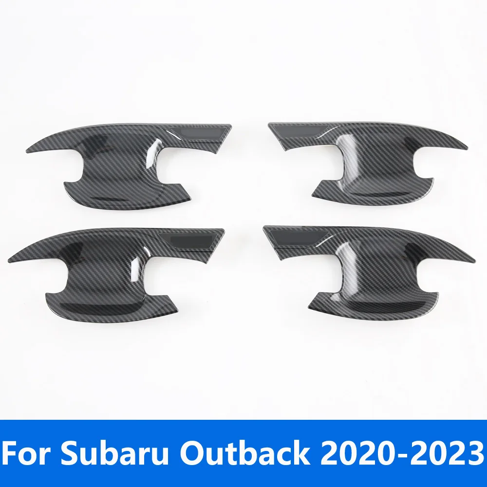 

Для Subaru Outback 2020 2021 2022 2023 углеродное волокно боковая дверная ручка чаша крышка отделка стикер защита аксессуары автостайлинг