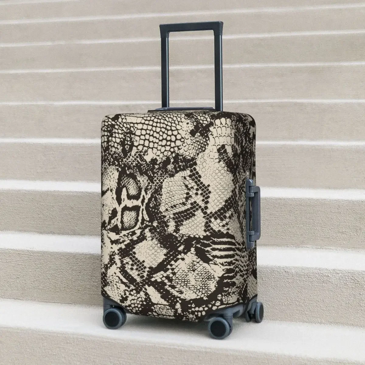 빈티지 뱀 가죽 여행 가방 커버, 뱀 가죽 프린트 동물, 유용한 크루즈 여행 보호대 수하물 용품, 휴일 