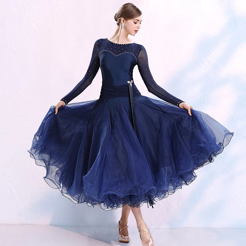 

Customized Ballroom Dance Competition Dress Standard Women Modern Dance Dress Costume Performance Tango Waltz Practice Clothes