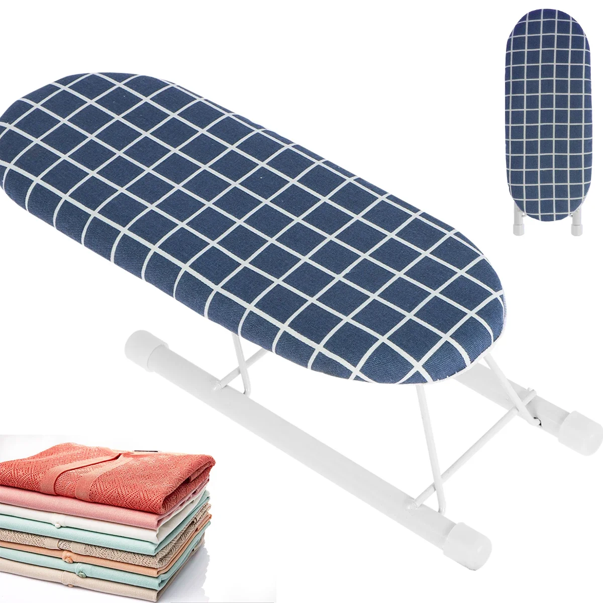 Tabletop Ironing Board with Non-Slip Folding Portable Small Ironing Board for Household Shirt Sleeves Cuffs Neckline