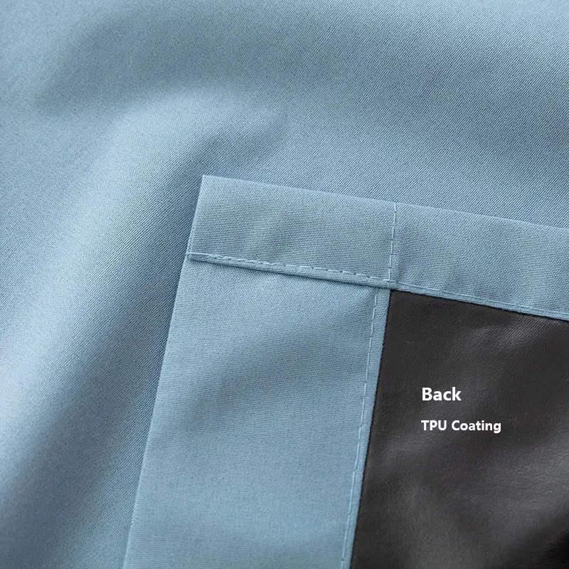 Blackout Curtains with Black TPU Interlining - Thin, Light Drapery Panel