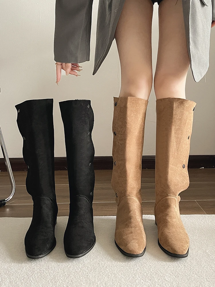 

Женские резиновые сапоги, соблазнительные осенние сапоги на высоком каблуке, сапоги на платформе, женские Ковбойские Сапоги выше колена