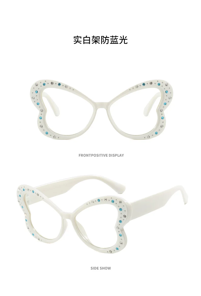 Große Computer Brille Rahmen Frauen Männer Cat Eye Anti Blau Licht Schmetterling Brillen Blockieren Gläser Optische Spektakel Brillen – Detail 8