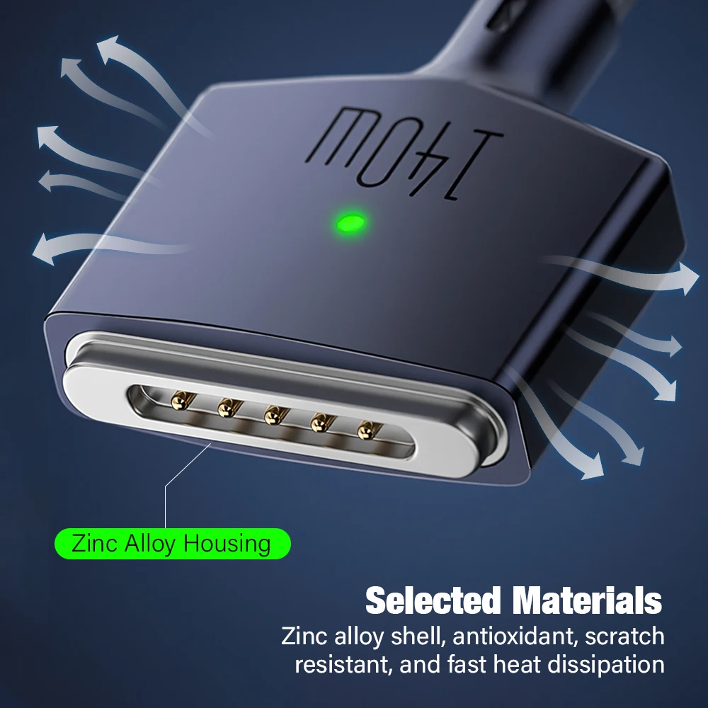 High-Power USB-C to Magnetic Fast Charging Cable with LED Indicator