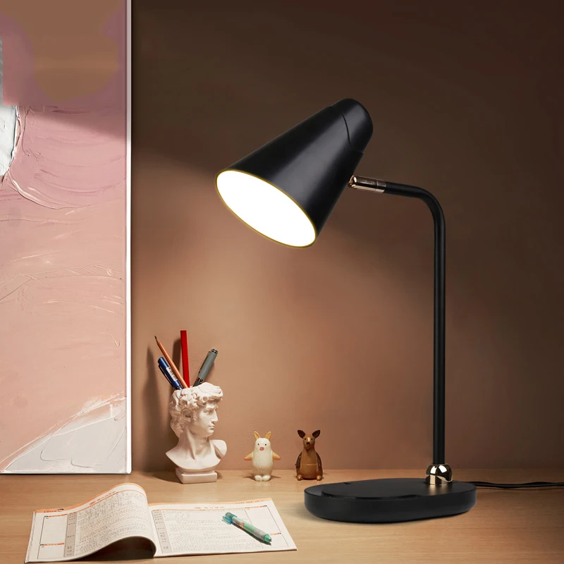 

Artistic Table Lamp Office Eye Protection Study Work Folding Bedroom Bedside Hotel Table Lamp Personality Iron Computer