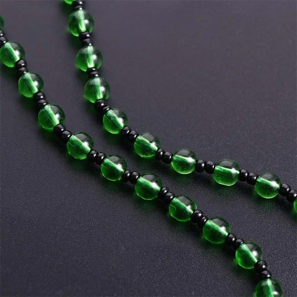 Imitation Jade Wolf Tooth Pendant Temperament Small Bead Chinese Style Necklace Men Necklace Fashion Jewelry Girl