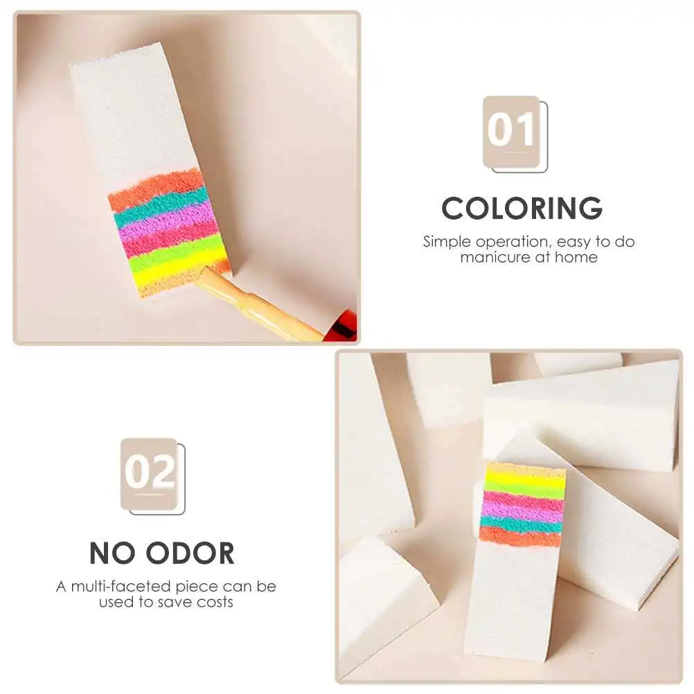 20Pcs 삼각형 스폰지 네일 스탬퍼 네일 아트 DIY 스탬핑 도구 그라디언트 염색 매니큐어 아트 액세서리 경량 간편한 보관