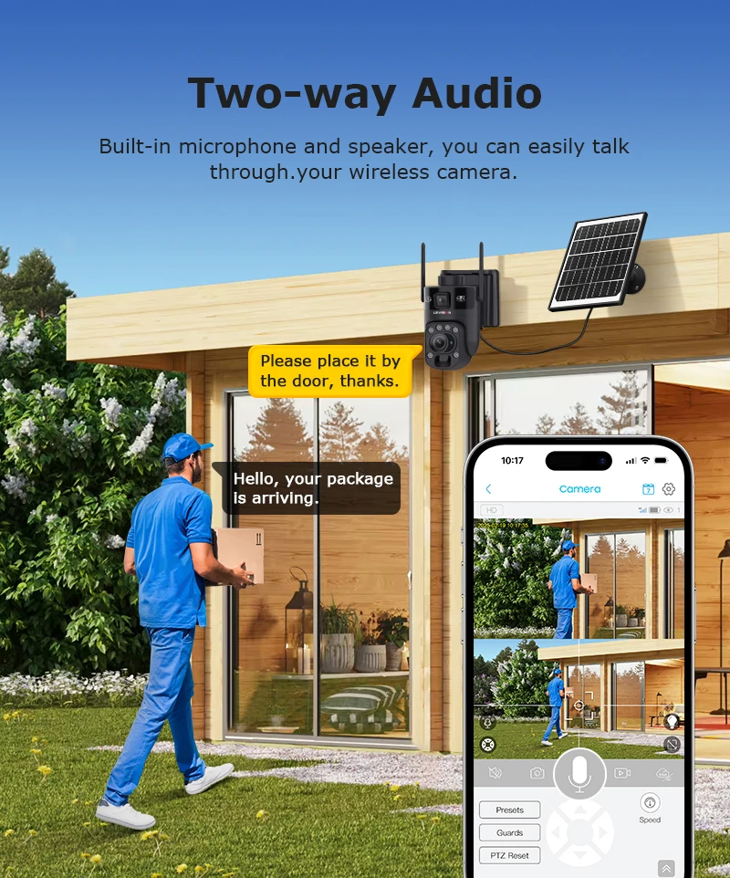 6K 12MP 4G SIM Solar Security Camera 60X ZOOM Dual Lens 360° View Outdoor WiFi I