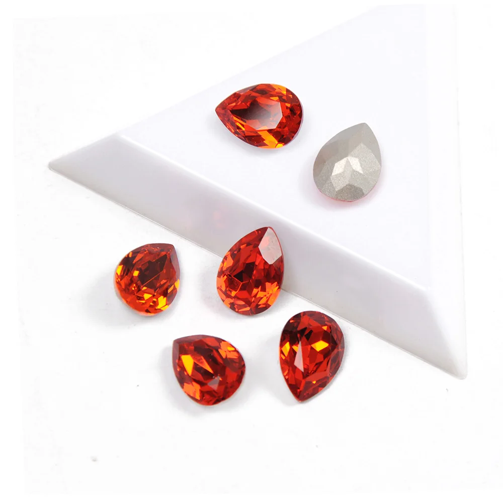 

Hyacinth Color Dorp Shape Pointed Back K9 Fancy Stones Nail Charms Rhinestones for 3D DIY Nail Art Crystal Accessories