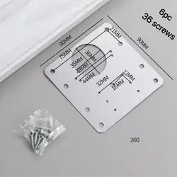 Cabinet Door Hinge Repair and Protection Plate (8K 6pcs and 36screws)