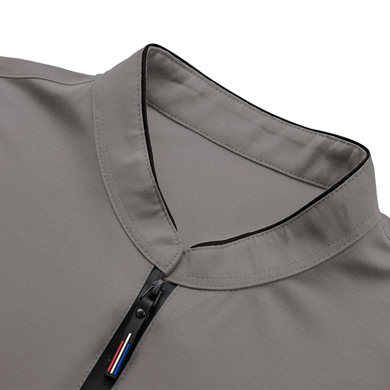 2025, lässiges, modisches, einfarbiges Langarm-Poloshirt für Herren, Stehkragen, vielseitiges, bequemes Oberteil – Detail 33