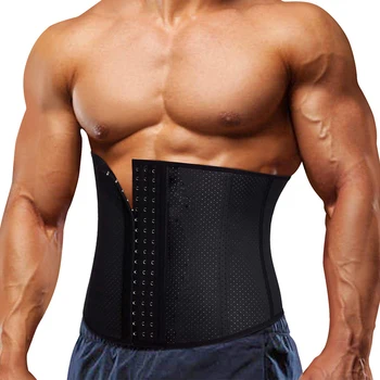 Men shapewearWaist Trainer Slimming Body Shaper Belt Support Underwear Sweat Corset Loss Lose Weight Waist Trimmer Belt Workout 1