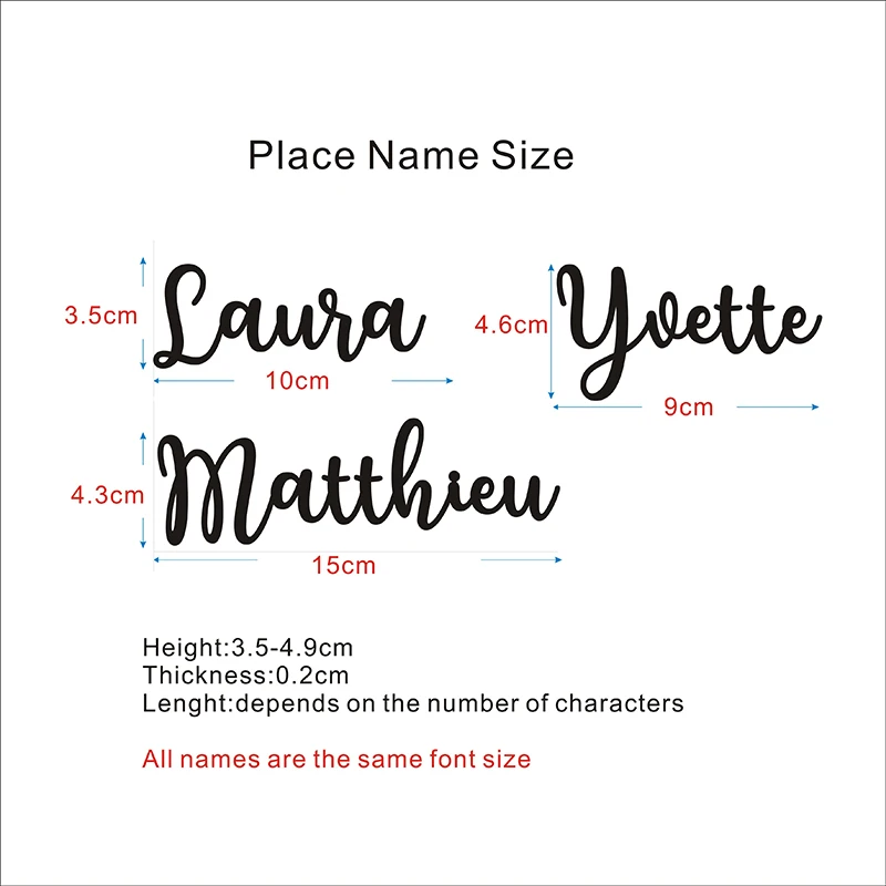 20Pcs Wood Personalized Wedding Name Place Cards Custom Laser Cut Names Place Setting Sign Dinner Party wooden name blocks wooden place cards