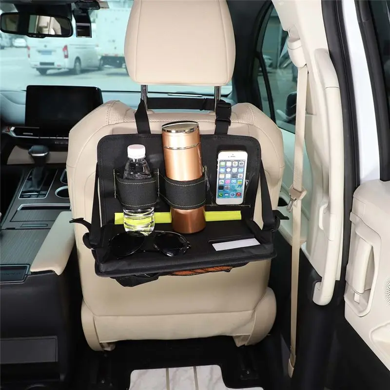 NEW-Toyota Sienna 2021 2022 2023 자동차 뒷좌석 주최자(접이식 테이블 트레이 홀더 포함) 주최자 여행용 액세서리
