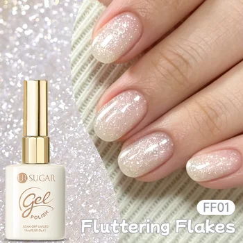 UR SUGAR 15ml Glitter Effect Fluttering Flakes Gel Polish Semi Permanent UV/LED Soak Off Nail Gel Varnish for Nail Art Manicure 1