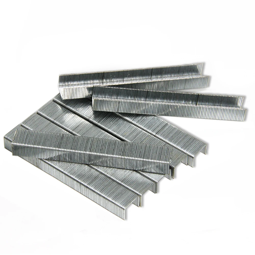 1000pcs 6 8 10 12mm Staples Type 53 for Electric Stapler MESG45A and Manual Staple Gun Woodworking Tools Accessories