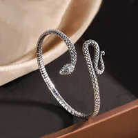 New Arrival Trendy Snake Animal Design Retro Thai Silver Female Bangle For Women Hand Jewellery Accessories Never Fade 1