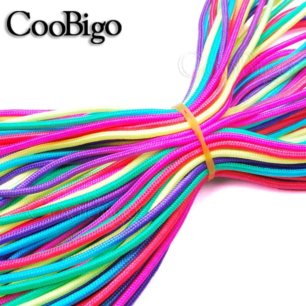 10/328ft 3mm Rainbow Colors Parachute Cord Lanyard Rope Paracord Bracelet Cordon One Strand Climbing Camping Survival Equipment
