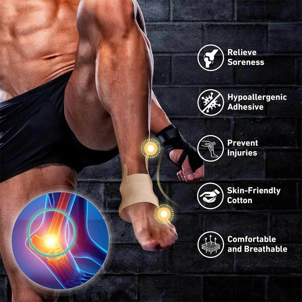 5-20PCS Kinesiology Wrap Tape for Ankle Breathable Athletic Tape Elastic Sports Strips Prevent Ankle Sprain Kinesiology Patch