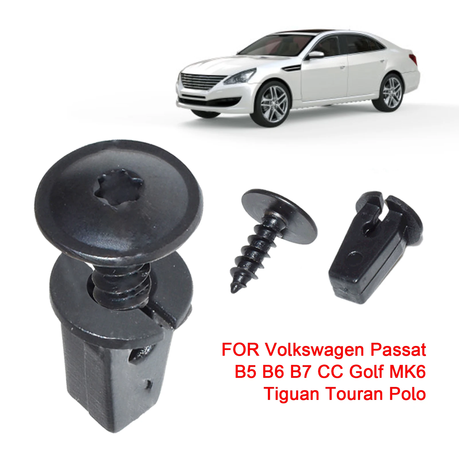 Car Fastener Clips 20pcs Engine Cover Undertray Splashguard Wheel Arch Torx Screw Retainer For VW Audi Seat
