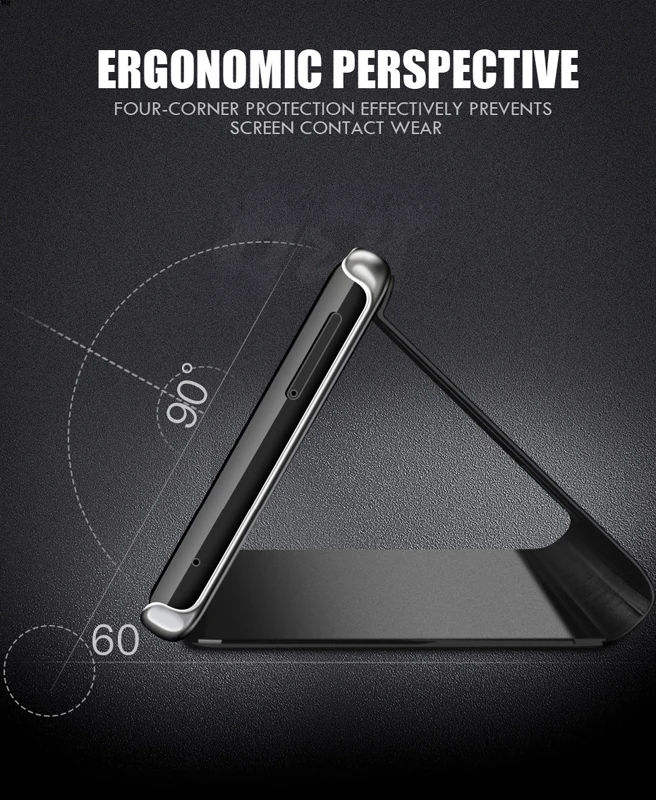 glass flip cover Smart Mirror Flip Case For Honor 10 8 9 Lite 10i 7A 7C 8A 8C 8X 9A 9C 9S 9X 10X Cover On Honor 20 Pro 20S 20E 30i View 10 20 mous wallet