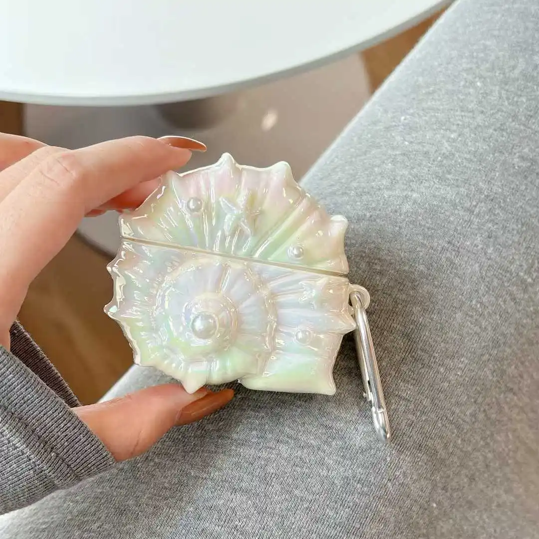 Electroplated Colored Seashell Conch Silicone Protective Sleeve