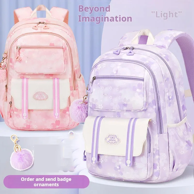 

Sweet Cute Nylon Backpack forWomen Classic Causal Designer GirlBackpack Bag Doll Pendant FashionSchool Bag for Girl Waterproo