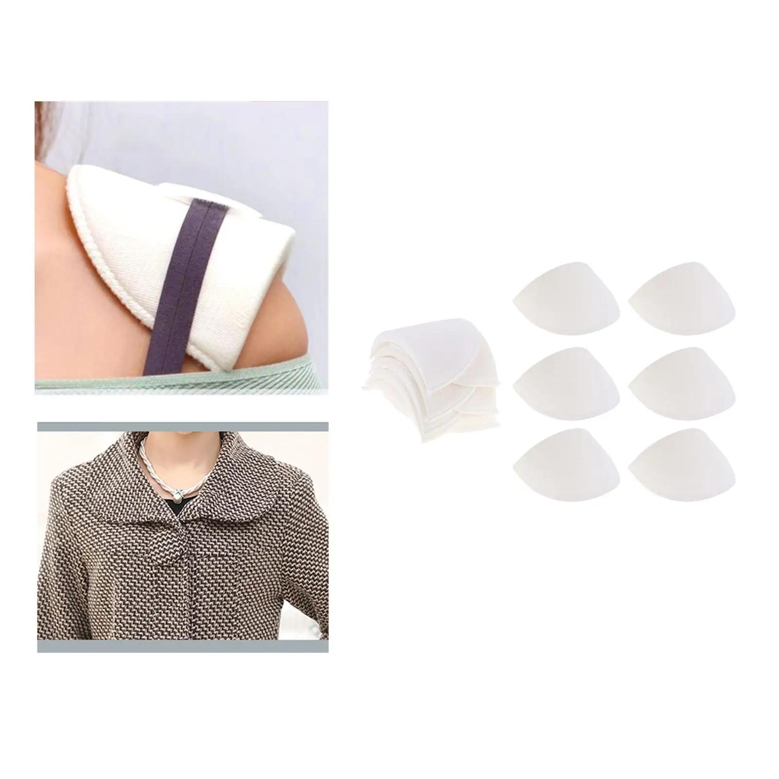여성용 대형 정장 어깨 패드, 남성 코트 재킷, 흰색 재봉 제품, 란제리 액세서리, 6 쌍