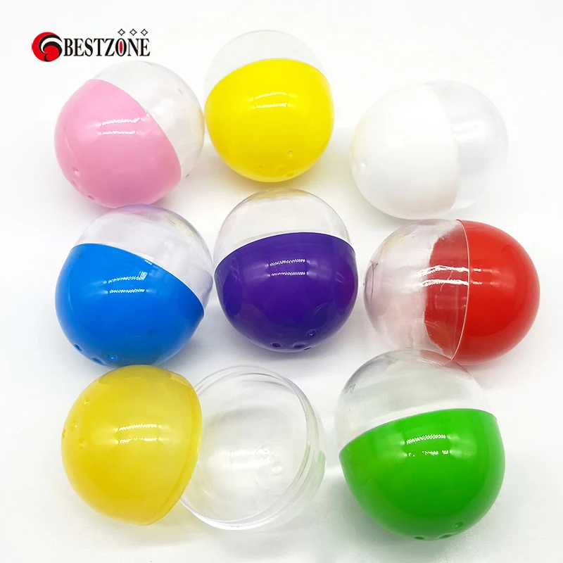 

20Pcs Diameter 47x56MM 1.85*2.2Inch Plastic PP+PS Empty Toy Capsules Surprise Ball For Vending Machine Can Fill With Toys