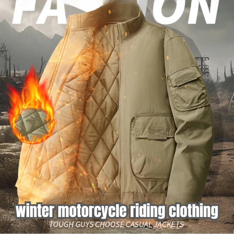 핫 윈터 남성용 모토 사이클링 재킷 방풍 보온 플리스 바이크 저지 MTB 로드 사이클링 스노보드 스키 재킷 코트