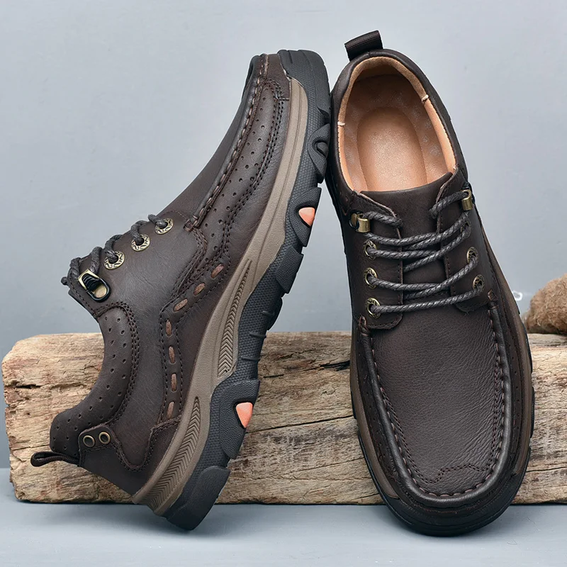أحذية رجال الأعمال الرسمية الجديدة غير الرسمية - طبقة علوية من الجلد ناعمة ومريحة داخلية مع نعل مبطن وأحذية مداس غير قابلة للانزلاق