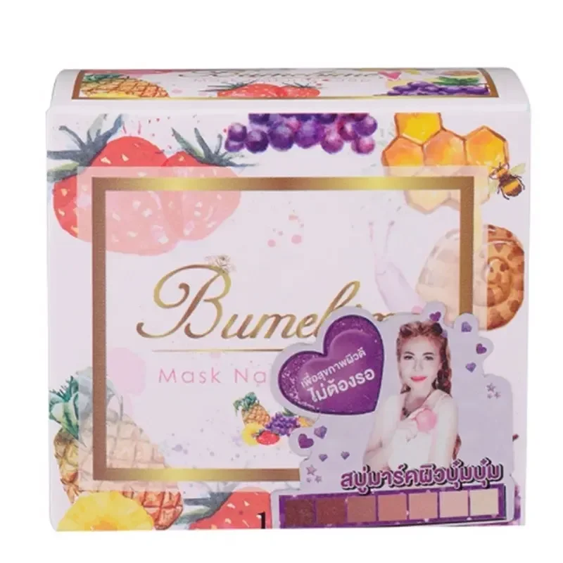 Instant Miracle Whitening Soap Thailand Bumebime Handmade Soap White Skin Natural Soaps Bath Fruit Essential Oil Soap 100g