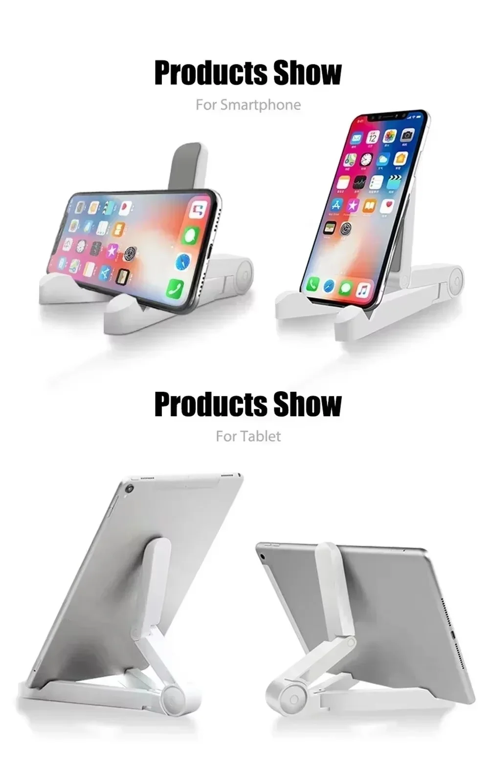 Foldable Tablet Mobile Phone Holder Portable Lazy Desktop Smartphone Stand For i