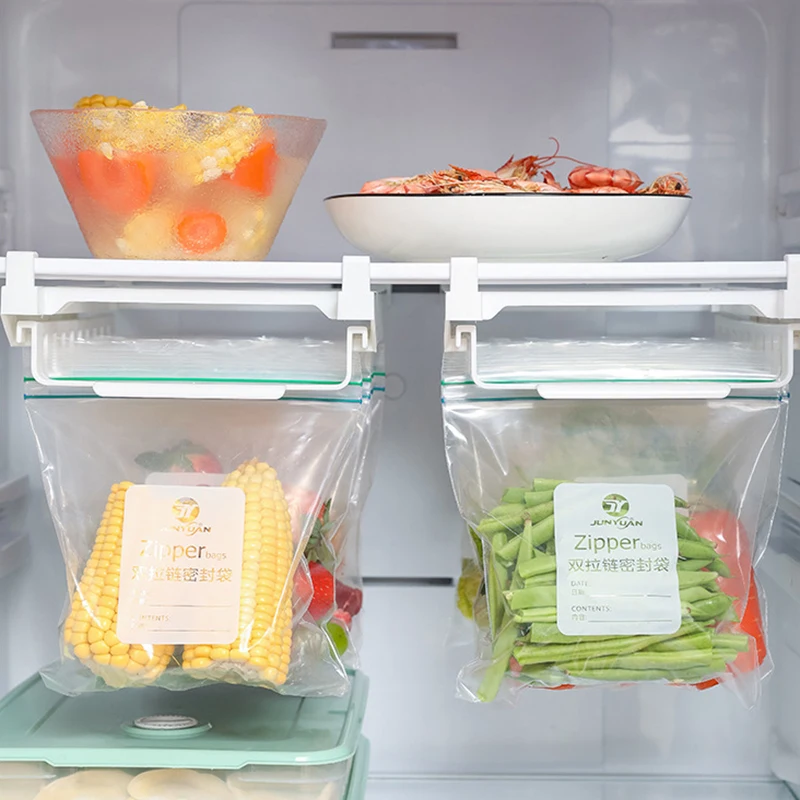 Organizador de refrigerador de cocina, bandejas de almacenamiento para  refrigerador y congelador, recipientes de alimentos con tapas, L1 (6P) + L2