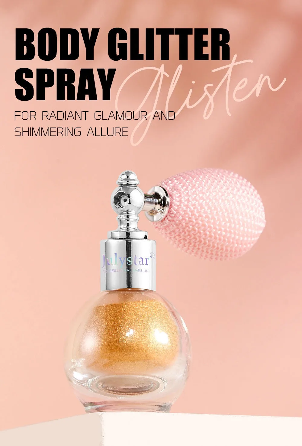 Description Picture 2 of itemFairy Shine Body Glitter Spray Highlighter Powder Diamond High Gloss Air Bag Powder Shiny High Light Shimmer Face Body Makeup