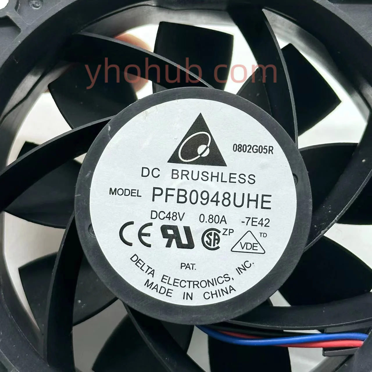 Delta Electronics Pfb0948uhe 7e42 dc 48v 0.8a 90x90x38 mm Ventilador de Refrigeração do Servidor - Imagem 4