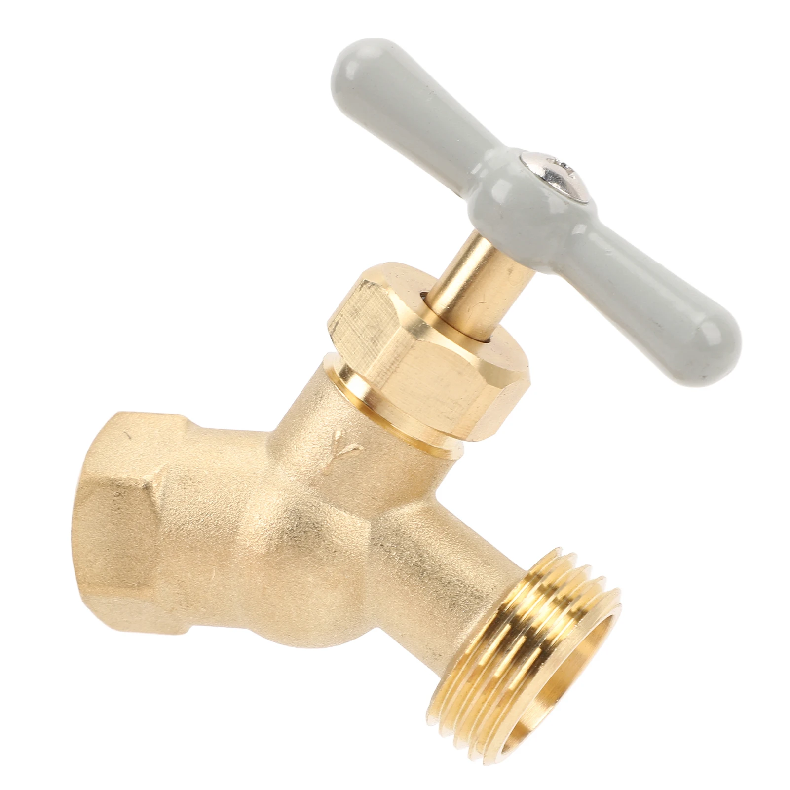 Hose Bibb Brass G1/2in DN15 Female Thread G3/4in DN20 Male Thread Water Hose Outlet Plumbing Fitting
