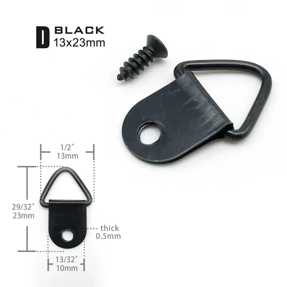 100 Stück Goldene Dreiecks-Ring Bilderhaken Mit Schrauben – 22 Mm, 1 Loch, Zum Aufhängen Von Bildern & Spiegeln