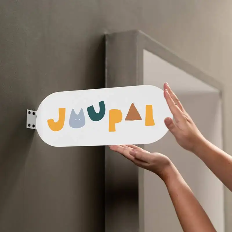 커피숍 측면 걸이 간판 양면 둥근 모서리 스테인리스 스틸 측면 부착 도어 간판 상점 측면 간판